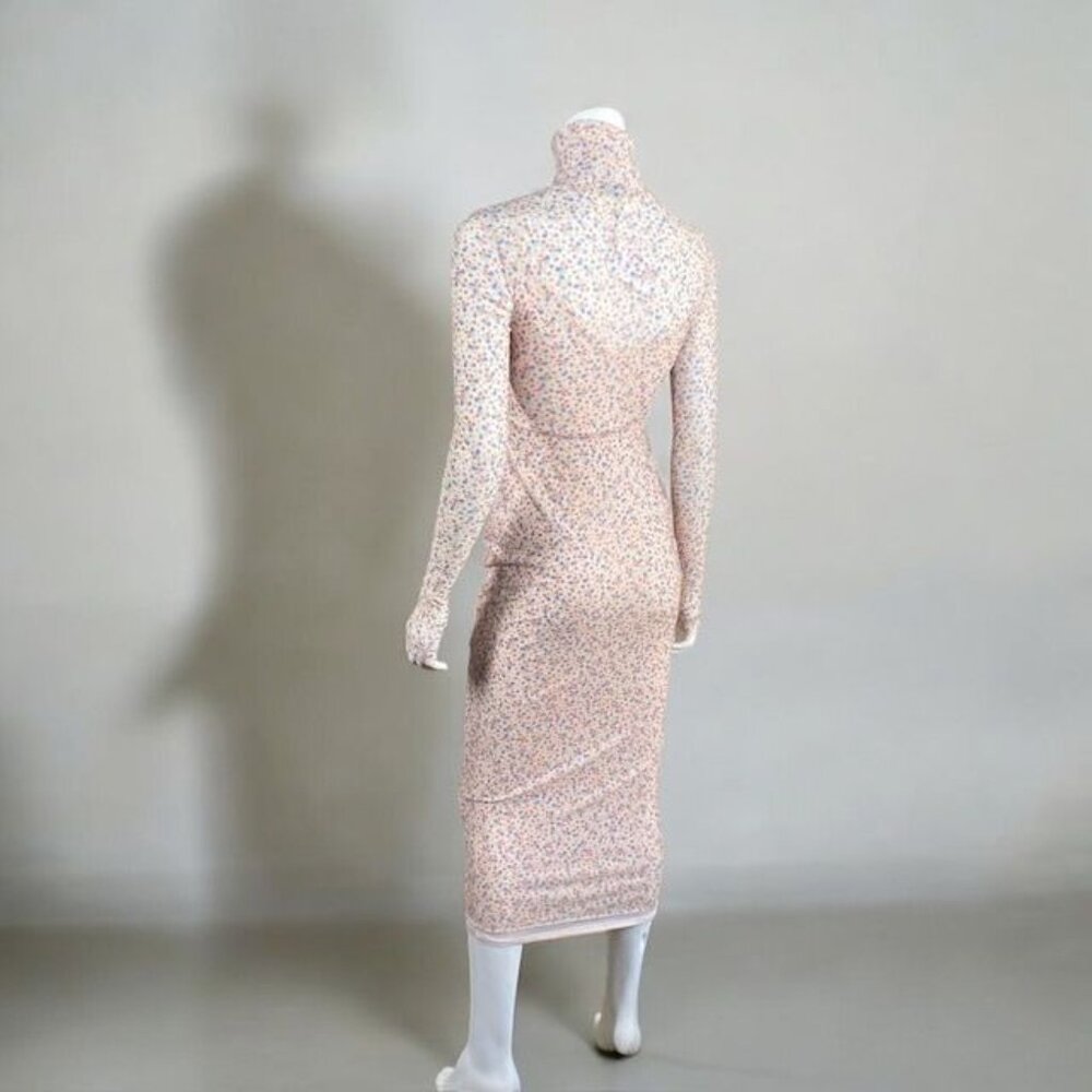 AFRM Revolve Shailene Floral Mesh Midi Dress Pink Size X Small - Picture 7 of 14